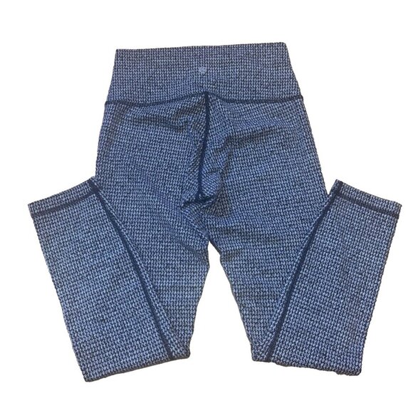 Lululemon Wunder Under High Rise Tight High Times Capri Womens Sz 6 Black White - Picture 2 of 5